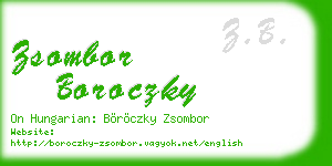 zsombor boroczky business card