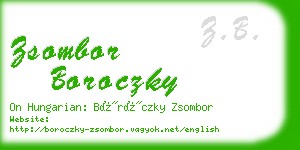 zsombor boroczky business card
